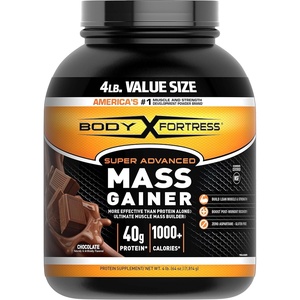 image:imageBody Fortress Super Advanced Mass Gainer Chocolate Protein Plus Surplus Calories for Muscle Mass Gain Support 14lb JarMass Gainer