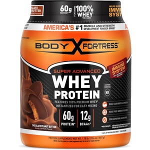 image:imageBody Fortress Super Advanced Whey Protein Powder Gluten Free Vanilla Immune Support 1 Vitamins C amp D Plus Zinc 39 lbsChocolate Peanut Butter