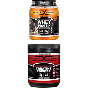 image:imageBundle of Body Fortress Super Advanced Whey Protein Powder Cookies N Creme 178 lbs  Body Fortress 100 Micronized Creatine Monohydrate Powder 300g 60 Servings 5g Scoop  Unflavored
