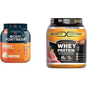 image:imageBody Fortress 100 Whey Premium Protein Powder Vanilla 174lbs Packaging May Vary amp 100 Whey Premium Protein Powder Strawberry 178lbs Packaging May Vary